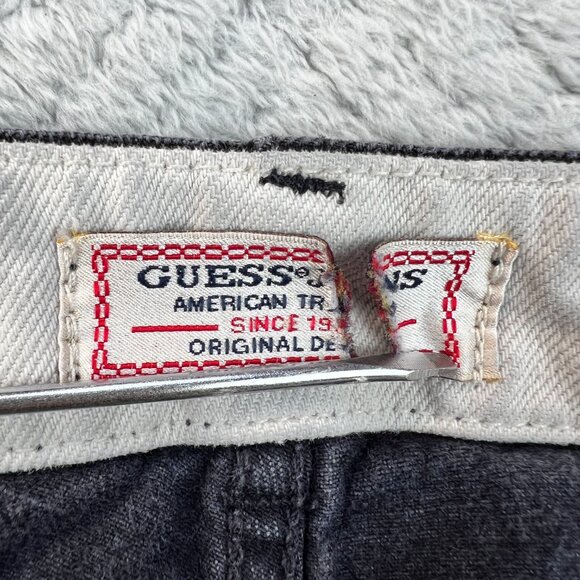 Vintage Guess Womens Jeans 1981 High Waisted Two Tone Black White Y2K Denim READ - Picture 5 of 16
